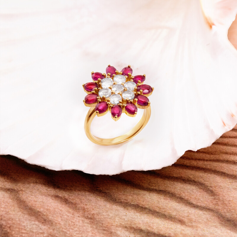 Anillo en plata con Rubí de Madagascar