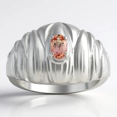 Anillo en plata con Topacio imperial de Ouro Preto