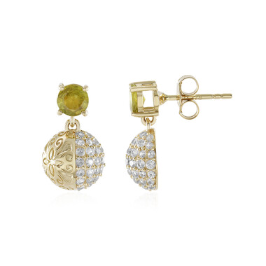 Orecchini in oro con Sfene