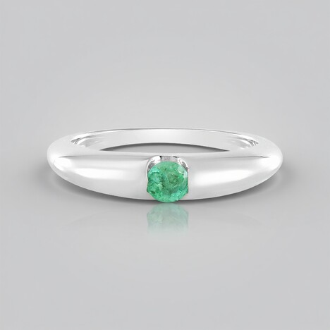Anello in argento con Smeraldo Colombiano