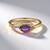 Anello in oro con Zaffiro Ceylon Porpora (non riscaldato)