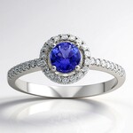 Anello in oro con Tanzanite AAA