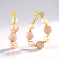 Golden Hematite Silver Earrings (Riya)