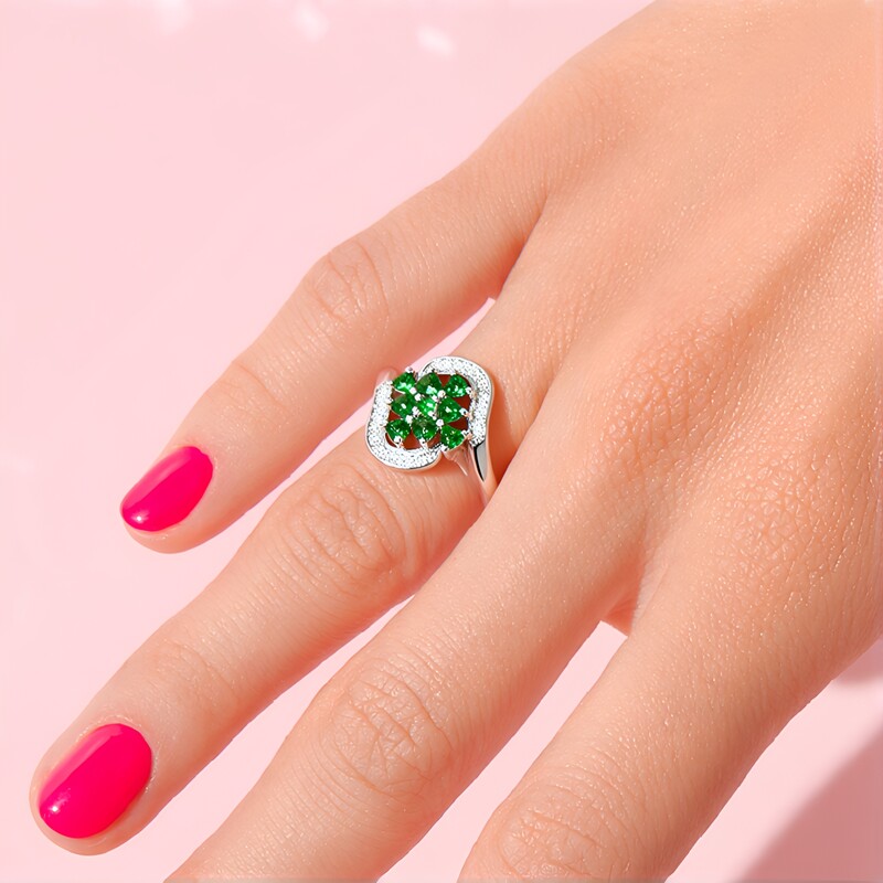 Tansania-Tsavorit-Silberring