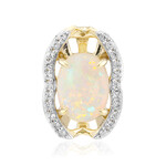 9K Brazilian White Opal Gold Pendant
