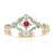 Roter Beryll-Goldring