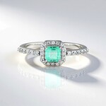 Anello in argento con Smeraldo Color Paraiba