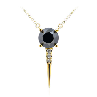 Schwarzer Diamant-Goldcollier (de Melo)