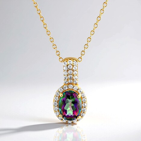 Collana in argento con Quarzo Mistico