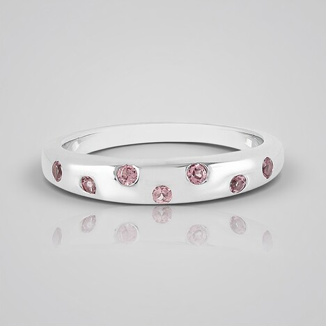 Anello in argento con Granato Malaya
