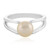 Bague en argent et Perle blanche de culture d'eau douce