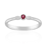 Bague en argent et Béryl rouge