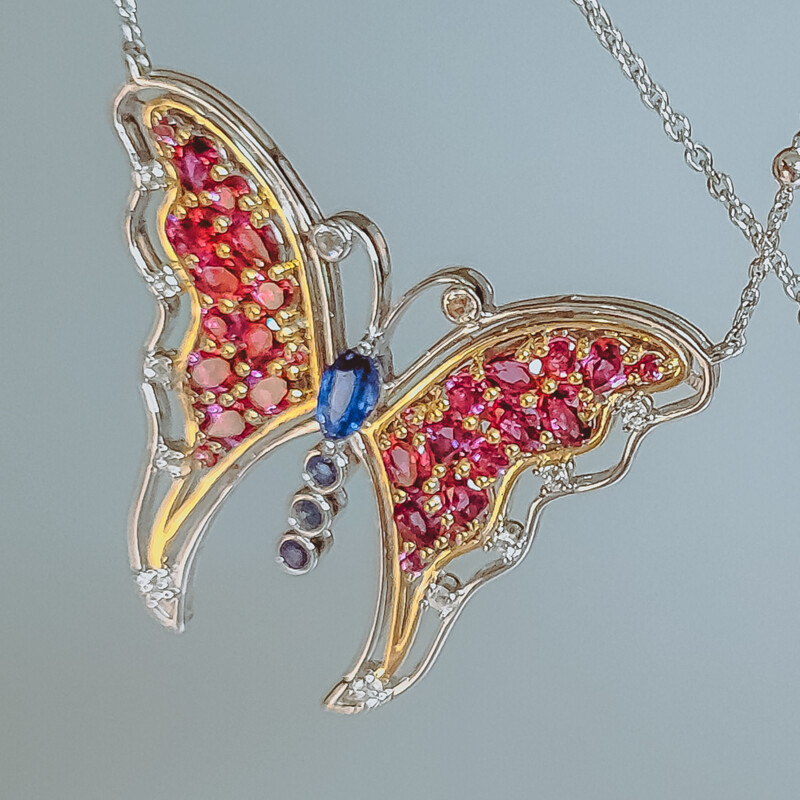 Collana in argento con Rodolite (Dallas Prince Designs)