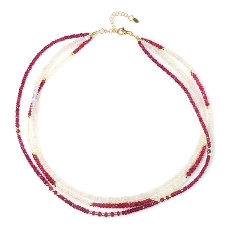 Collana in argento con Rubino Mozambico (Riya)