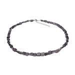 Collar en plata con Piedra de luna plateada