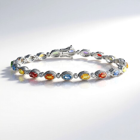 Bracelet en argent et Saphir