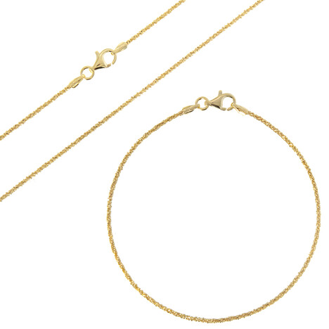 Silber-Criss-Cross-Set - vergoldet