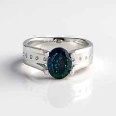 Anello in argento con Opale Mezezo (de Melo Essence)