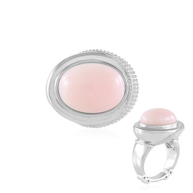 Pinkfarbener Opal-Silberring (Dallas Prince Designs)