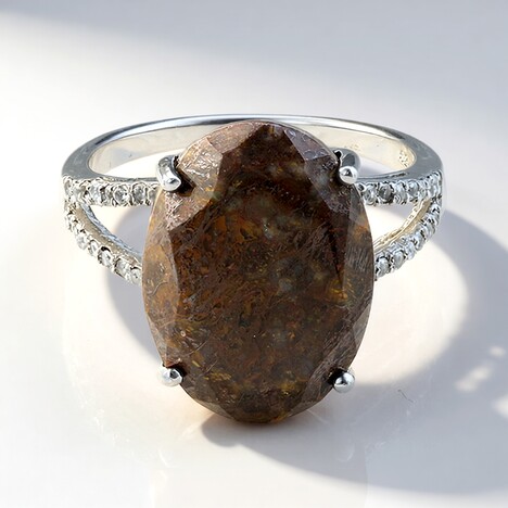 Anello in argento con Quarzo Dinosauro