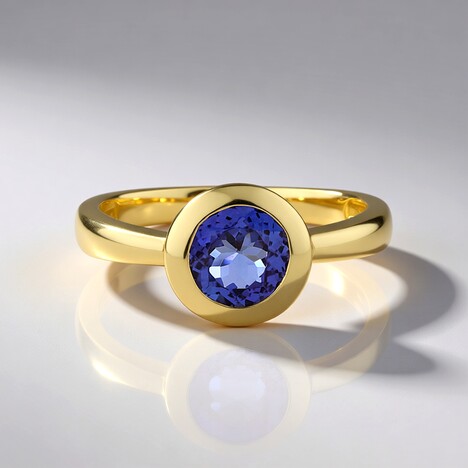 Anello in oro con Tanzanite AAA (de Melo)