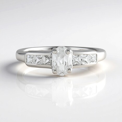 Bague en argent et Zircon