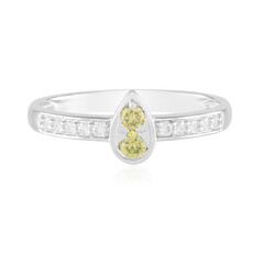 Gelber I2 Brillant-Silberring (de Melo Essence)