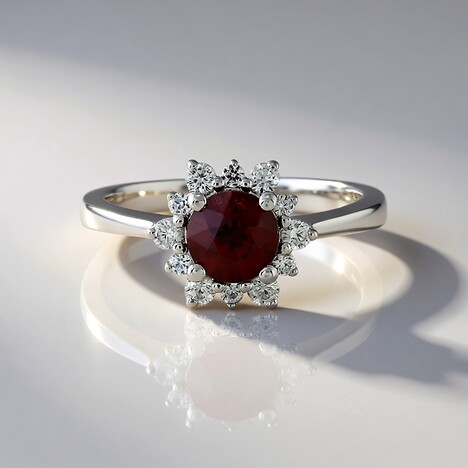 Anello in argento con Zircone Rosa