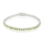 Brazalete en plata con Peridoto de Birmania