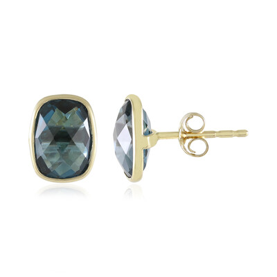 9K London Blue Topaz Gold Earrings