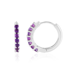 Sibirischer Amethyst-Silberohrringe