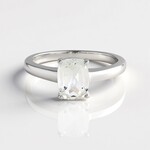 Anello in argento con Topazio Bianco