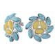 Boucles d'oreilles en argent et Turquoise (dagen)