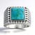 Anello in argento con Turchese Kingman Mohave Blu (Faszination Türkis)