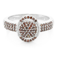Bague en argent et Diamant fantaisie