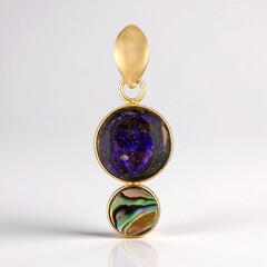 Ciondolo in argento con Ammolite (Bali Barong)