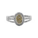 I4 Yellow Diamond Silver Ring