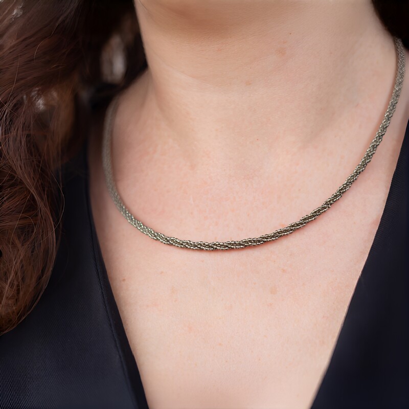 Smoky Quartz Silver Necklace