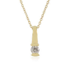 Zilveren halsketting met een I2 Bruine Diamant
