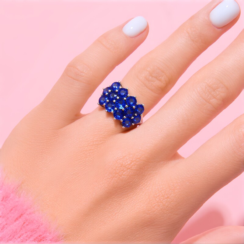 Zilveren ring met kleurwissel fluorieten