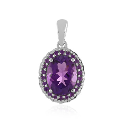 Zilveren hanger met een amethist