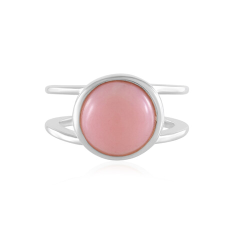 Bague en argent et Opale rose