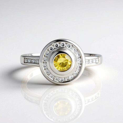 Anello in argento con Sfene (MONOSONO COLLECTION)