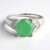Anello in argento con Calcedonio Verde