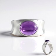 Sibirischer Amethyst-Silberring