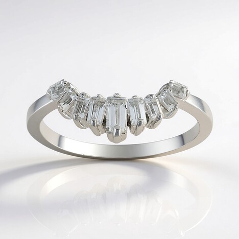 Anello in argento con Topazio Bianco