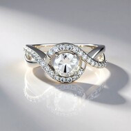 Bague en argent et Pétalite