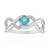 Bague en argent et Apatite bleue