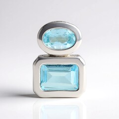 Ciondolo in argento con Topazio Blu Cielo (MONOSONO COLLECTION)