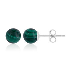 Boucles d'oreilles en argent et Malachite